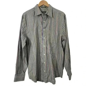 Eddie Bauer cotton striped button down men's shirt tall L